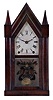 Brewster and Ingrahams, Bristol, Conn., 8 day, time and strike spring driven, Kirk's patent Sharp Gothic or steeple clock.