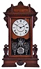Seth Thomas Clock Co., Thomaston, Conn., "Ogden" shelf clock with a spring driven, 8 day, time and strike, lyre movement in a walnut case.