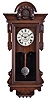 Seth Thomas Clock Co., Thomaston, Conn., "Panama" hanging clock with a spring driven, 8 day, time and strike, (cathedral gong) lyre movement in a walnut case.