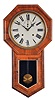 E. N. Welch Mfg. Co., Forestville, Conn., "Verdi" hanging clock with a spring driven, 8 day, time and strike movement is a rosewood veneered case.