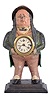 Bradley and Hubbard, Meriden, Conn., "John Bull" blinking eye clock with a spring driven, balance wheel timepiece, movement by C. Jerome, in a cast iron case.
