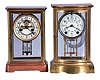 Clocks- 2 (Two): (1) Waterbury Clock Co., Waterbury, Conn., "Toulon", 8 day, time and strike spring driven movement crystal regulator mantel clock, c1907; (2) Seth Thomas Clock Co., Thomaston, Conn., "Empire No. 60", 8 day, time and strike spring driven movement crystal regulator mantel clock, c1907
