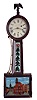 Clocks- 2 (Two): (1) Unknown, Massachusetts, 8 day, weight driven, brass movement Patent or banjo timepiece. (2) Unknown, Massachusetts, 8 day, weight driven, brass movement Patent or banjo timepiece in gilt case.