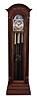 Herschede Clock Co., Cincinnati, Ohio, tall clock, 8 day, time, strike and Westminster chime on four rod gongs, three train, weight driven movement in a cherry case with faux gilt and silvered dial
