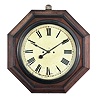 Atkins Clock Co., Bristol, Conn. gallery wall clock with a spring driven 30 day double fusee timepiece movement in a rosewood veneered case with a ripple front molding.