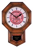 New Haven Clock Co., New Haven, Conn., "Drop Octagon" wall clock with Lucky Strike advertising, 8 day, time only, spring driven movement in an oak case with a tablet stenciled with retailer "Zimmer & Lovell, Eerie, Pa"