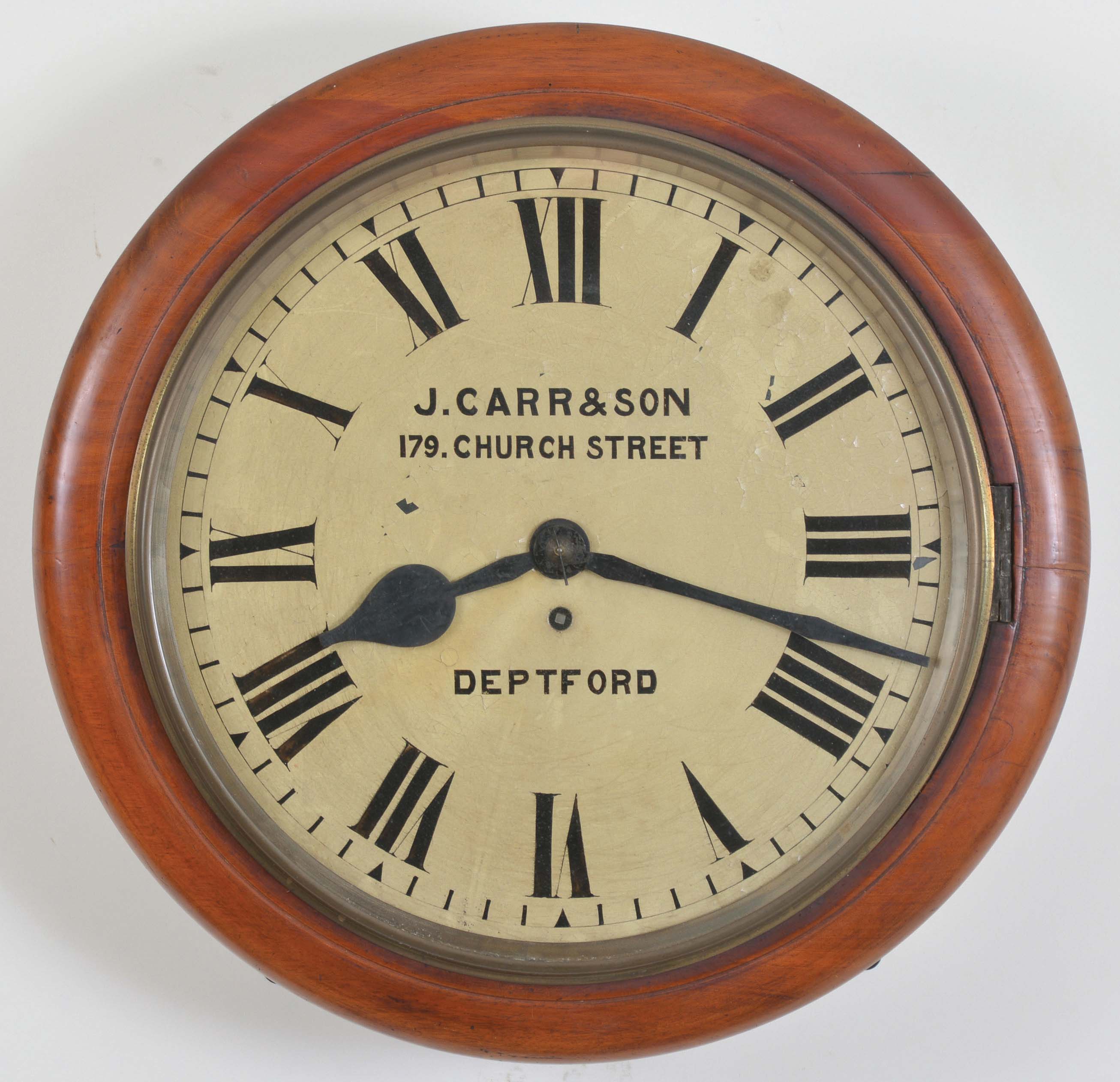 England, 8 day, spring brass fusee movement gallery timepiece. — Antique Clocks Price Guide
