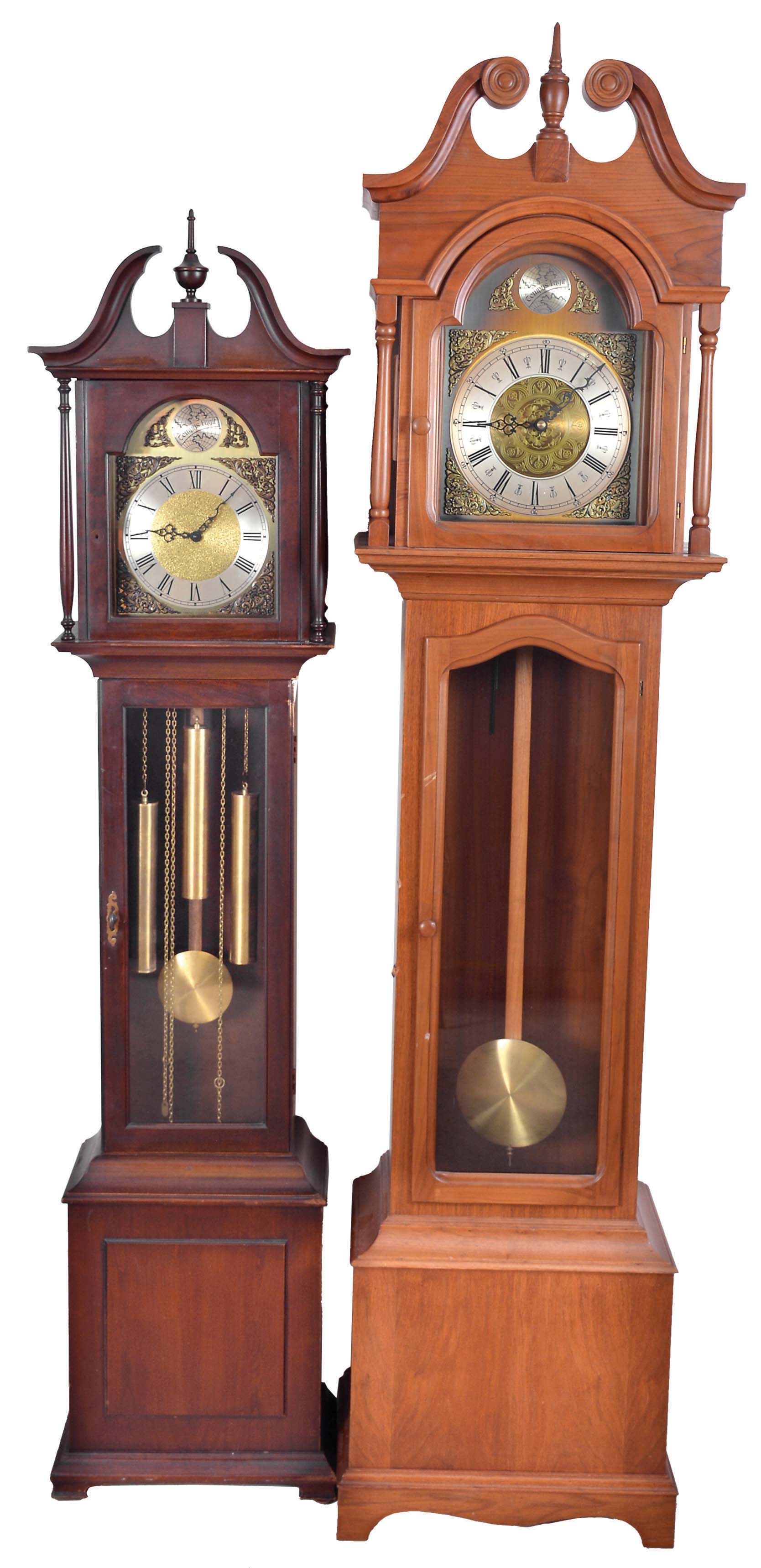 Tall Clocks- 4 (Four) modern: 8 day, weight driven, time, strike and chime including a Howard Miller and a New England Clock Co. — Antique Clocks Price Guide