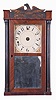 Silas Hoadley, Plymouth, Conn., 30 hour, time and alarm miniature wood movement column and splat timepiece.