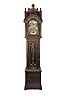 Joseph Jennens, Skideer St, Clerkenwell, London, a monumental oak hall clock in the githic style, 8 day, three train movement playing either Whitington or Westminster chimes on 9 tubes, contained in an elaborately carved oak case. The engraved, composite brass dial silvered chapter ring, chime / silent and tune selectors, seconds bit, and phases of the moon.