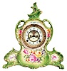 Ansonia Clock Co., New York, "La Vendee", 8 day, time and strike, spring brass movement porcelain mantel clock.