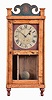 Unknown, most likely Maine, 30 hour, weight iron and brass weight shelf timepiece. There were several Quaker clockmakers in Maine who made movements using iron plates and brass wheels.