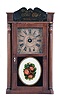 William Dexter, Stockbridge, Madison County, New York, 30 hour, time and alarm weight wood movement miniature shelf timepiece.