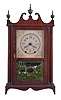 Mark Leavenworth, Waterbury, Conn., 30 hour, time and strike, weight driven, wood movement miniature pillar & scroll shelf clock.