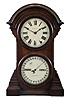 Seth Thomas Clock Co., "Parlor Calendar No. 4" double dial calendar clock with a spring driven, 8 day, time and strike movement and a R. T. Andrews patented perpetual calendar mechanism in a polished walnut case.