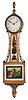 Waltham Watch Co., Waltham, Mass., 8 day, weight brass movement patent or banjo wall timepiece.