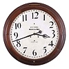 Seth Thomas Clock Co., Thomaston, Conn., "Arcade 24 Inch" wall timepiece, fitted with a large double spring thirty day movement, mahogany finish on mixed hardwood case, and with 24 inch dial, retailed by Riggs & Bro, Philadelphia, and with the name RIGGS & BRO. on dial.