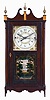 Erastus Hodges, Torrington, Conn., 30 hour, time and strike, weight wood movement pillar & scroll shelf clock.