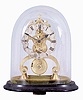 England, single fusee skeleton clock, in a well finished scroll frame, and with scalloped dial of silvered brass, nice small size, height of frame only approx. 8"