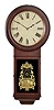 Seth Thomas Clock Co., Thomaston, Conn., "Regulator No. 2" early model wall hanging clock with a weight driven timepiece movement (with maintaining power) in a mahogany veneered case.