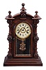 Welch, Spring & Co., Bristol, Conn., "Patti V.P. No. 1" 8 day, time and strike, spring brass movement shelf clock.