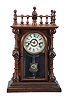 Welch, Spring & Co., Forestville, Conn., "Gerster V.P.", 8 day, time and strike, spring brass movement mantel clock.