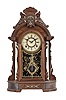 F. Kroeber Clock Co., New York, "Oregon", 8 day, time and strike, spring brass movement shelf clock.