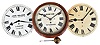 Clocks- 3 (Three) English Fusee Postal Timepieces: (1) John Walker, London, 8 day, spring driven, time only postal wall clock, fusee movement with painted metal dial; (2) Sawyer, Peterboro, 8 day, spring driven, time only postal wall clock, fusee movement with painted metal dial and wood case; (3) 8 day, spring driven, time only postal wall clock with fusee movement and painted metal dial.
