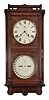 Seth Thomas Clock Co., Thomaston, Conn., 15 day, spring brass movement double dial calendar clock, larger custom or prototype model, with 11 inch dials..