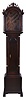 Roxbury style reproduction tall clock mahogany case (only) with Willard type ogee bracket feet,