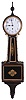 Waterbury Clock Co., Waterbury, Conn., "Willard No. 2", 8 day, weight brass movement patent or banjo timepiece.