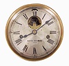 Seth Thomas Clock Co., Thomaston, Conn., 8 day pilot house clock, now with chronometer escapement and one second remontoire, sheet brass case, Roman numeral silvered dial with blued steel hands, brass timepiece movement, now with pivoted detent platform, the original escape wheel replaced with a contrate wheel, and engaging the escape wheel pinion, cut bimetallic balance with overcoil spring and compensation weights, the remontoire controlled by a balance spring, connecting the threaded 12 leaf escape pinion and wheel, with alternate leaves arrested by an adjustable pin in the platform