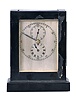 Bench made carriage clock with chronometer escapement and astronomical dial, ebonized, glazed mahogany case, silvered dial with separate chapters for hours, minutes, and seconds, blued steel hands, 8 day timepiece movement with chronometer platform, cut bimetallic balance with rim riveted to balance arm, and Earnshaw spring detent escapement