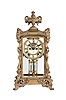 Ansonia Clock Co., New York, "Viceroy", 8 day, time and strike, spring brass movement crystal regulator mantel clock.