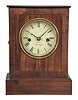 Chauncey Jerome, New Haven, Conn., shelf clock with a spring driven, 8 day fusee time and strike in a mahogany veneered case.