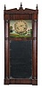 Joseph Ives, New York, 8 day, time and strike, weight iron and brass movement mirror clock.