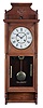 Seth Thomas Clock Co., Thomaston, Conn., "Flora", 8 day, time and strike, double weight driven brass movement wall clock.
