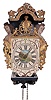 Dutch, Stoelklok, full size, time and bell strike wall clock, single weight, continuous chain drive, with restorations