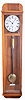 German seconds beating, center seconds regulator movement (unsigned) from late 1800s, now in a purpose built cherry case circa 1950. Dial is paint on tin with narrow spun brass bezel, probably same date as case. 8 day