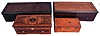 Music Boxes- 4 (Four) Swiss Music Boxes: (1) Switzerland, 6 tunes with a 12 inch cylinder playing on two combs of 40 and 74 teeth in an inlayed rosewood veneered case; (2) Switzerland, 8 tunes with a 6 inch cylinder playing on a 42 tooth comb in an inlayed rosewood and grain painted case; (3) B.A. Bremond, Geneva, Switzerland, 4 tunes with a 6 inch cylinder playing on a single comb of 74 teeth in an inlayed rosewood veneered case with mother of pearl; (4) E.S. Hiddens, New York with a 5 inch cylinder playing on a comb of 86 teeth in a mahogany case.