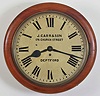 England, 8 day, spring brass fusee movement gallery timepiece.