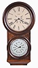 L. F. & W. W. Carter, Bristol, Conn., 8 day, double weight brass movement double dial calendar wall clock.
