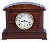 Seth Thomas Clock Co., Thomaston, Conn., "Ding Dong Strike No. 1" shelf clock with a spring driven, 8 day time and ding dong strike movement in a rosewood adamantine finished case.