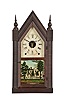 Forestville Mfg. Co., J. C. Brown, Bristol, Conn., ripple front steeple clock with a spring driven, 8 day, time and strike movement in a rosewood veneered case.