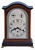 Germany, Kienzle, 8 day, time and strike, spring brass movement Westminster chime mantel clock.