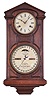 Ithaca Calendar Clock Co., Ithaca, New York, "Hanging Cottage No. 7", 30 day, double wind spring brass movement double dial calendar clock.