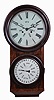 L. F. & W. W. Carter, Bristol, Conn., 8 day, double weight brass movement double dial calendar clock.