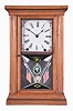 William S. Johnson, 20 Courtland St, New York, cornice top shelf clock, a Geo Washington commemorative, 8 day, spring, the case with walnut ripple molding inlaid into the cornice, the base and along door edges.