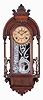 Ansonia Clock Co., New York, "Major" wall clock, walnut cased mirror side, 8 day gong strike.