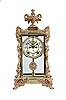 Ansonia Clock Co., New York, "Viceroy", 8 day, time and strike, spring brass movement with brilliant surround dial crystal regulator mantel clock.